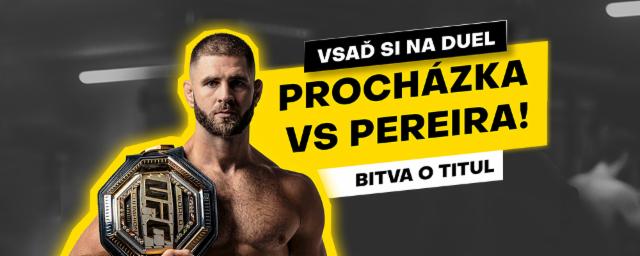 Vsaď si na MMA bitvu – Jiří Procházka vs Alex Pereira!